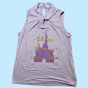 Disney Parks Purple Sleeveless Castle Top